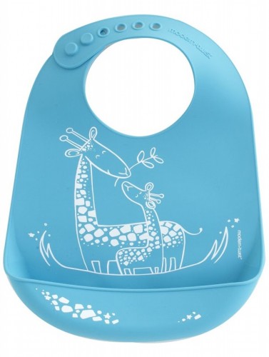 嬰兒圍兜-長頸鹿（藍）